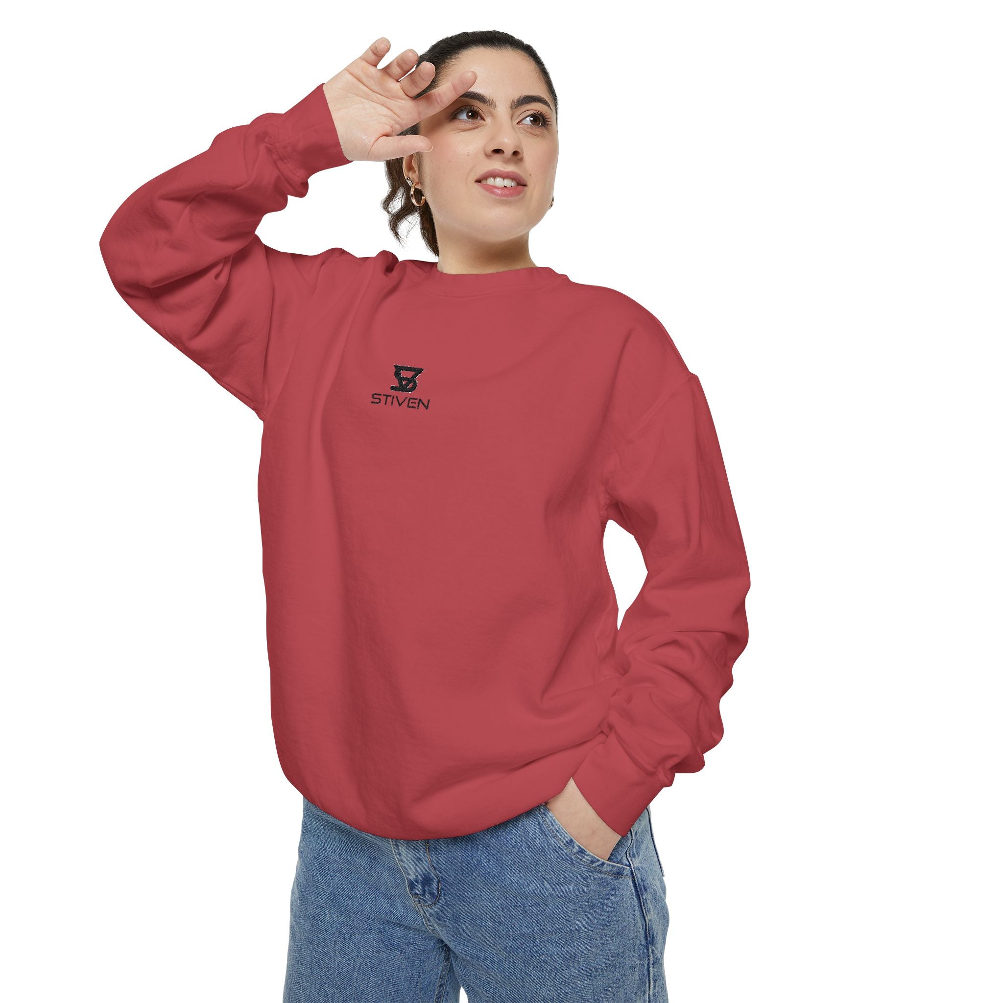 Minimalist 'SENTRY 024' Logo Sweatshirt — Unisex Garment-Dyed Crewneck