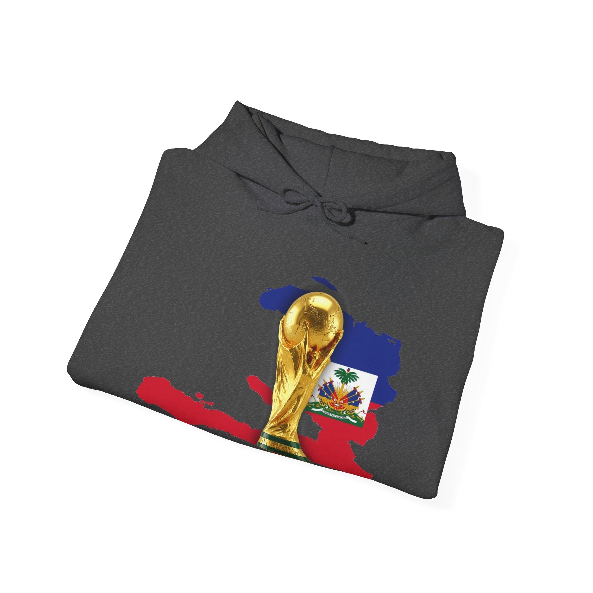 Haiti Flag World Cup Trophy Hoodie – Haitian Soccer Pride Pullover