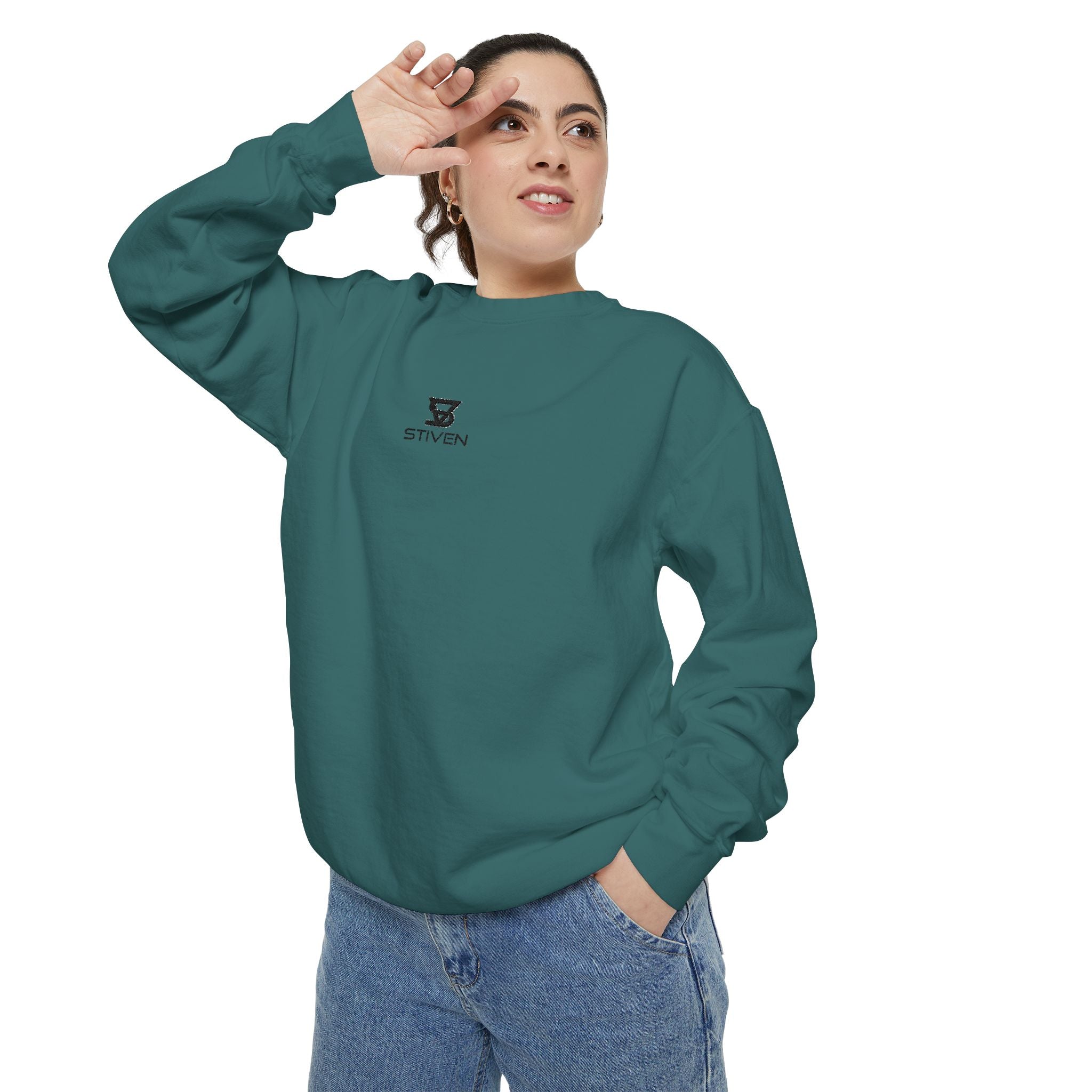 Minimalist 'SENTRY 024' Logo Sweatshirt — Unisex Garment-Dyed Crewneck