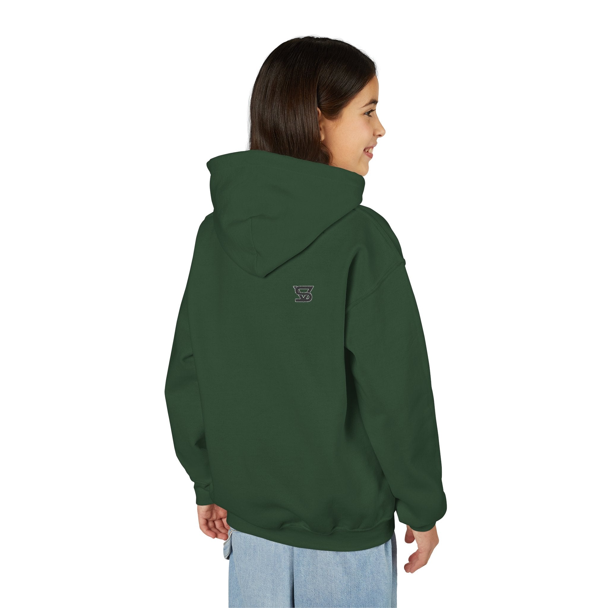 Youth Hoodie with Minimal SB Logo – Cozy Casual Sweatshirt for Kids