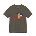 Haiti Map World Cup Trophy T-Shirt — Haitian Flag Soccer Fan Tee