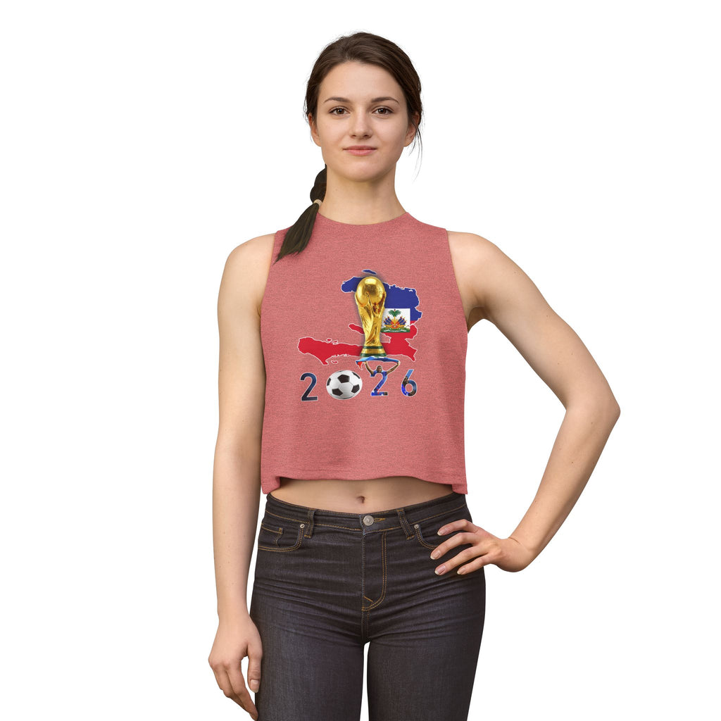 Haiti 2026 World Cup Crop Top – Soccer Trophy Graphic