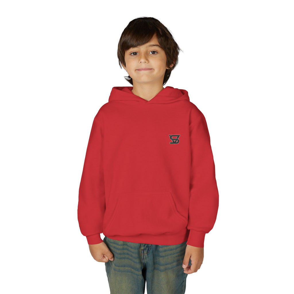 Youth Hoodie with Minimal SB Logo – Cozy Casual Sweatshirt for Kids