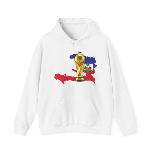 Haiti Flag World Cup Trophy Hoodie – Haitian Soccer Pride Pullover