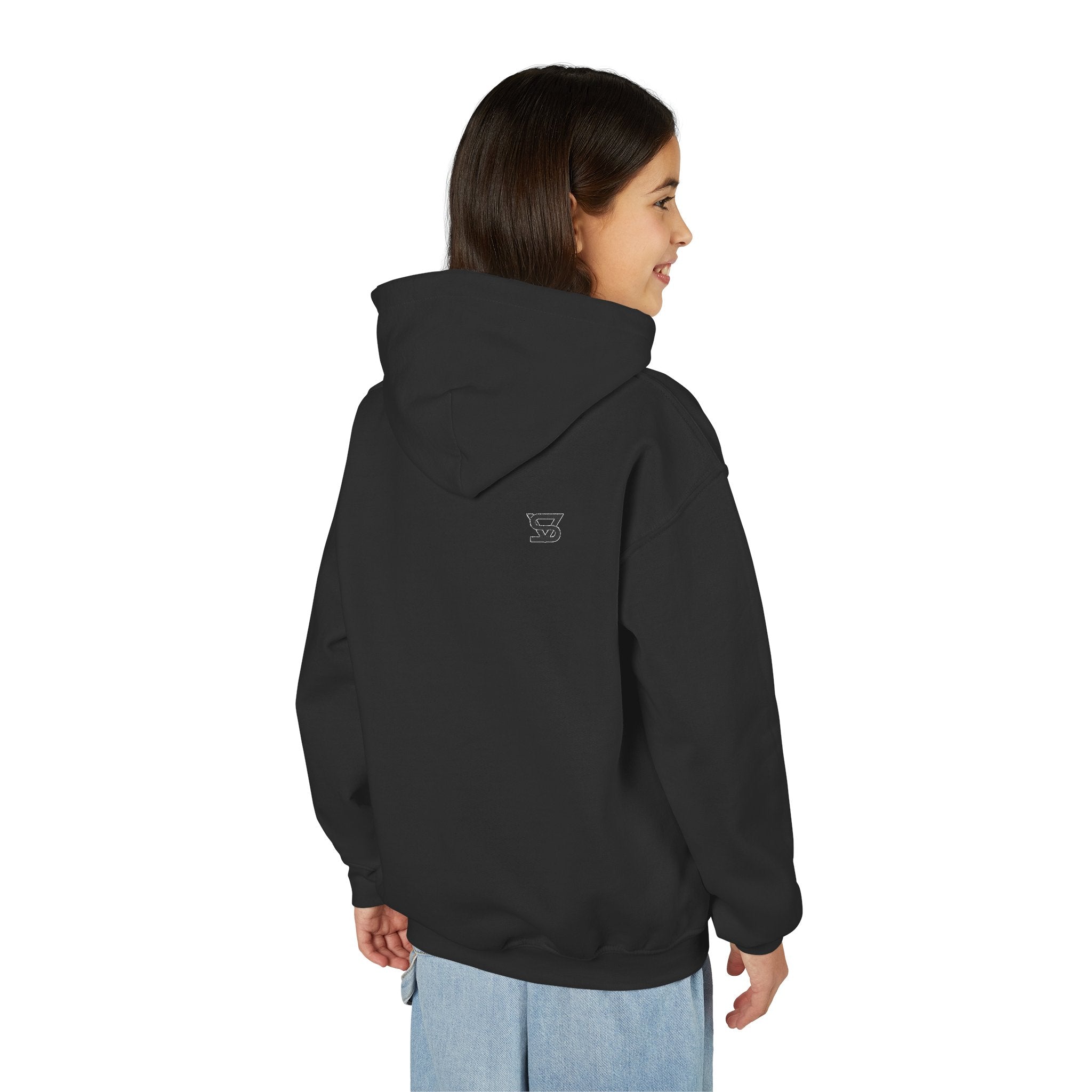 Youth Hoodie with Minimal SB Logo – Cozy Casual Sweatshirt for Kids