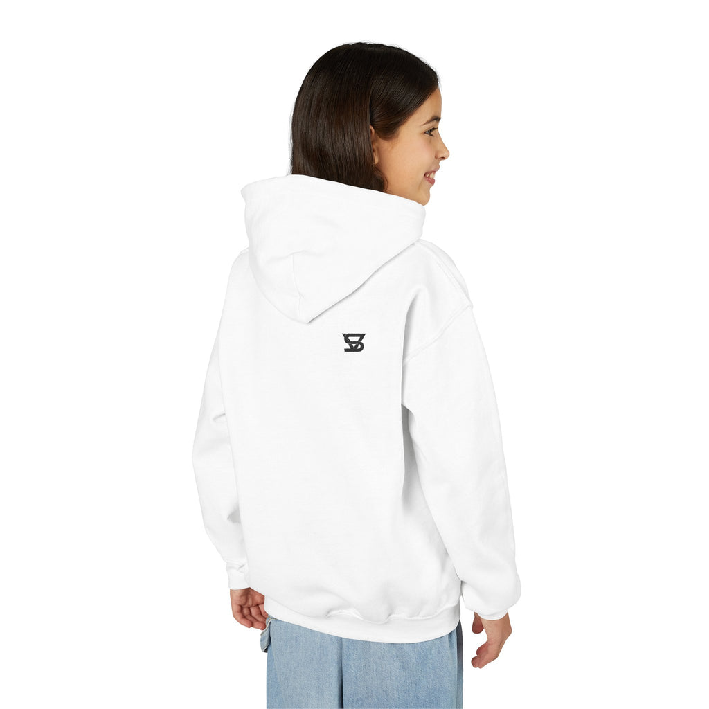 Youth Hoodie with Minimal SB Logo – Cozy Casual Sweatshirt for Kids