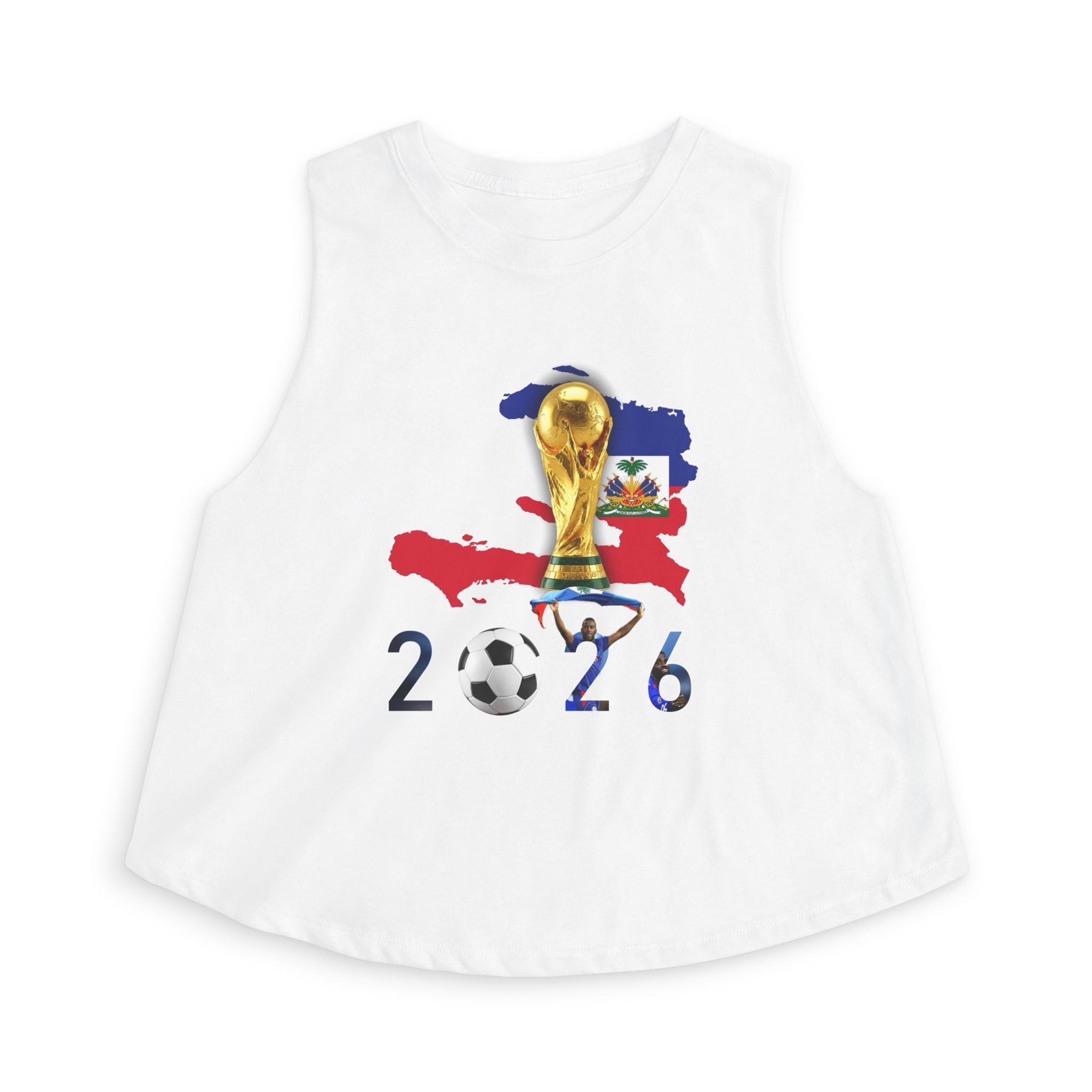 Haiti 2026 World Cup Crop Top – Soccer Trophy Graphic