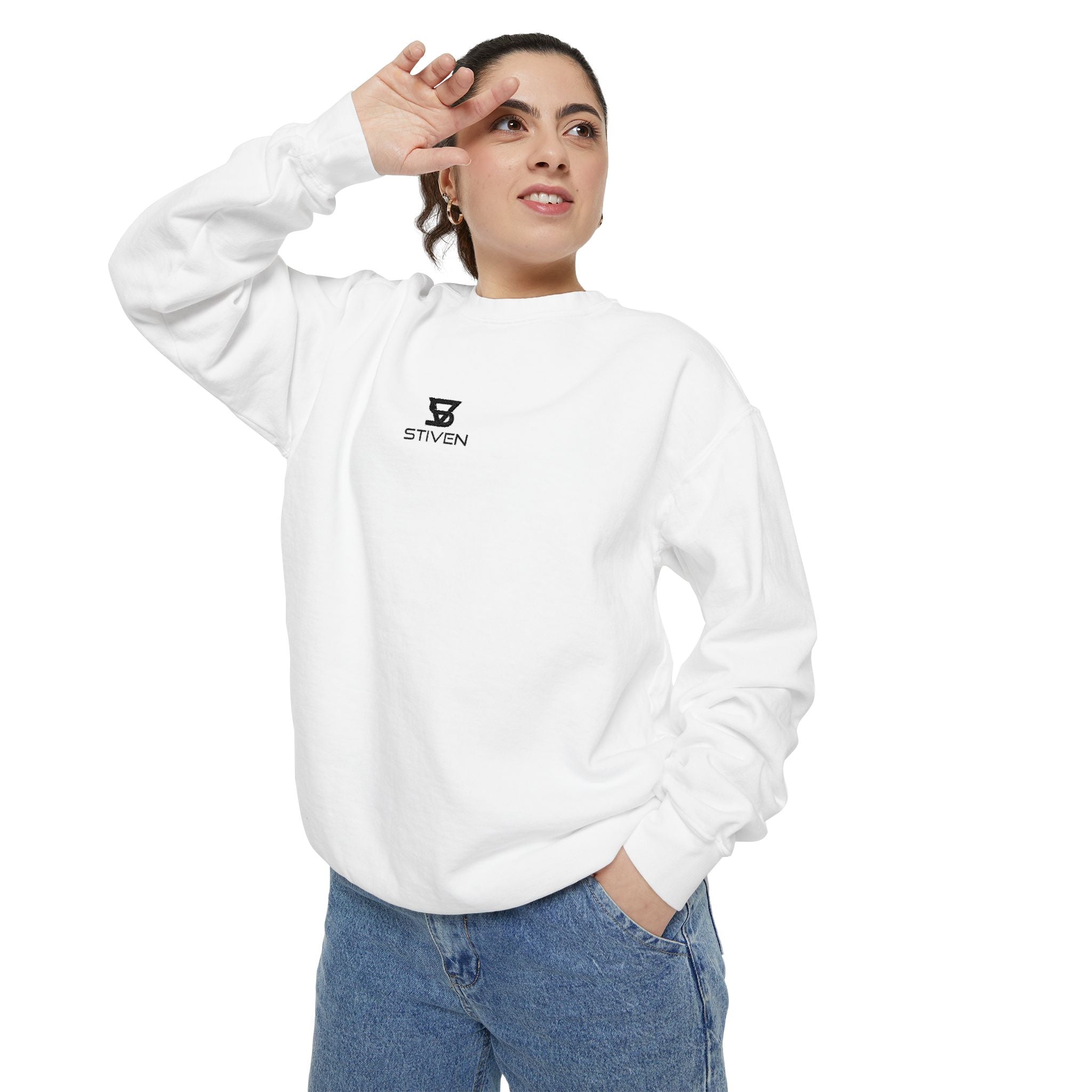 Minimalist 'SENTRY 024' Logo Sweatshirt — Unisex Garment-Dyed Crewneck
