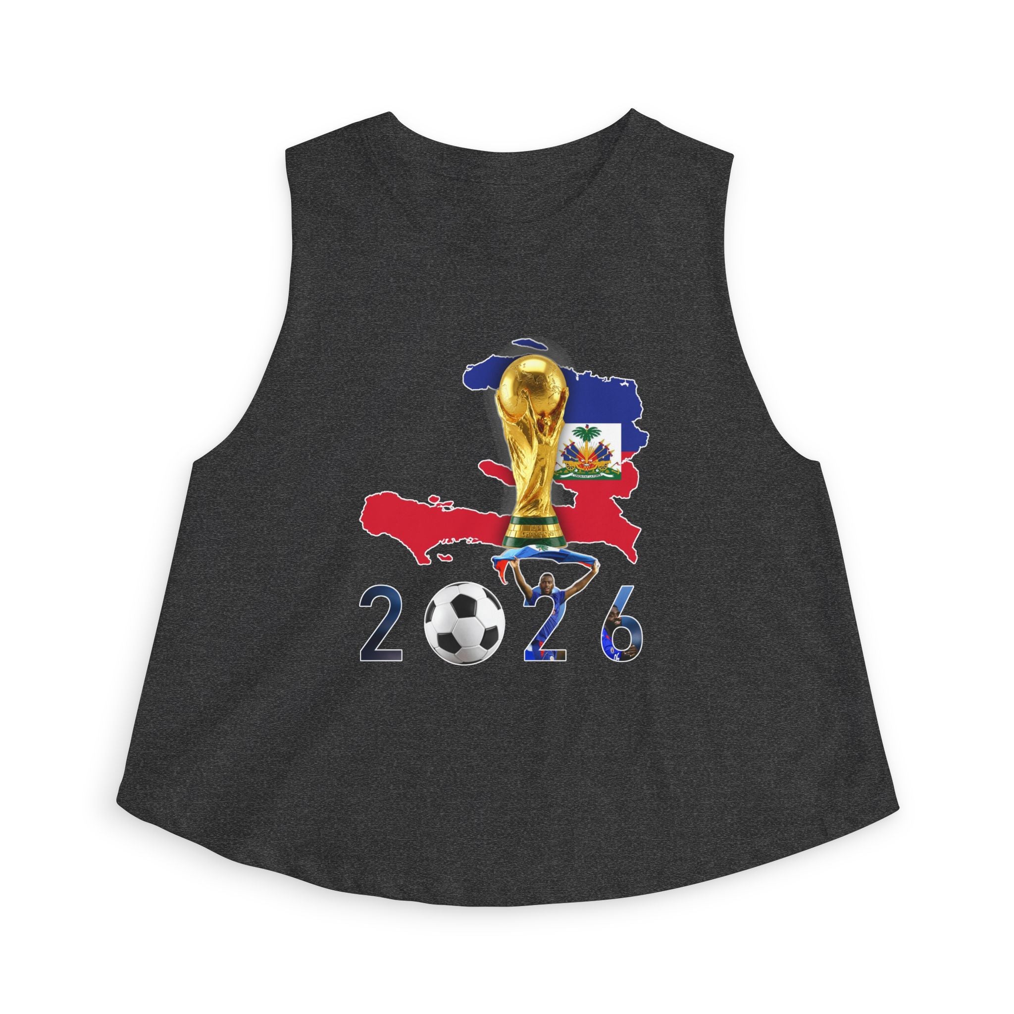 Haiti 2026 World Cup Crop Top – Soccer Trophy Graphic