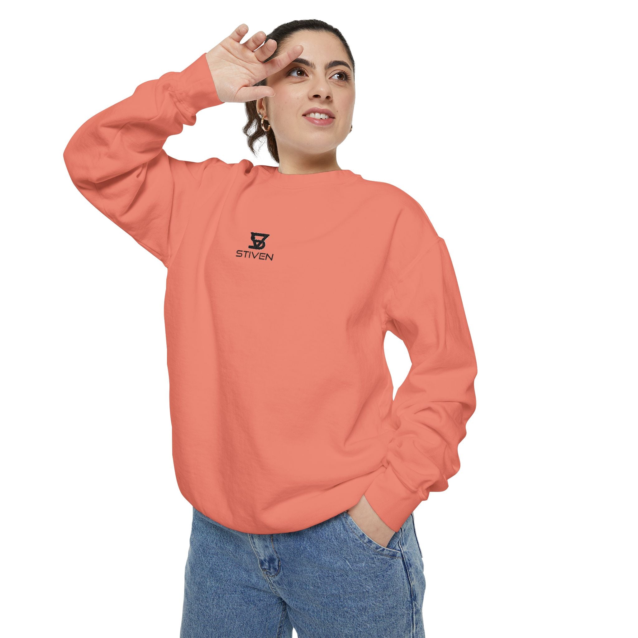 Minimalist 'SENTRY 024' Logo Sweatshirt — Unisex Garment-Dyed Crewneck