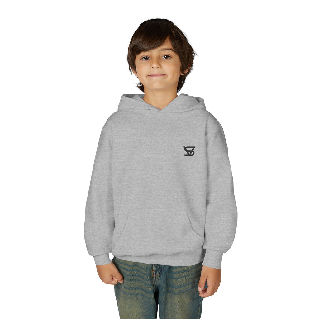 Youth Hoodie with Minimal SB Logo – Cozy Casual Sweatshirt for Kids
