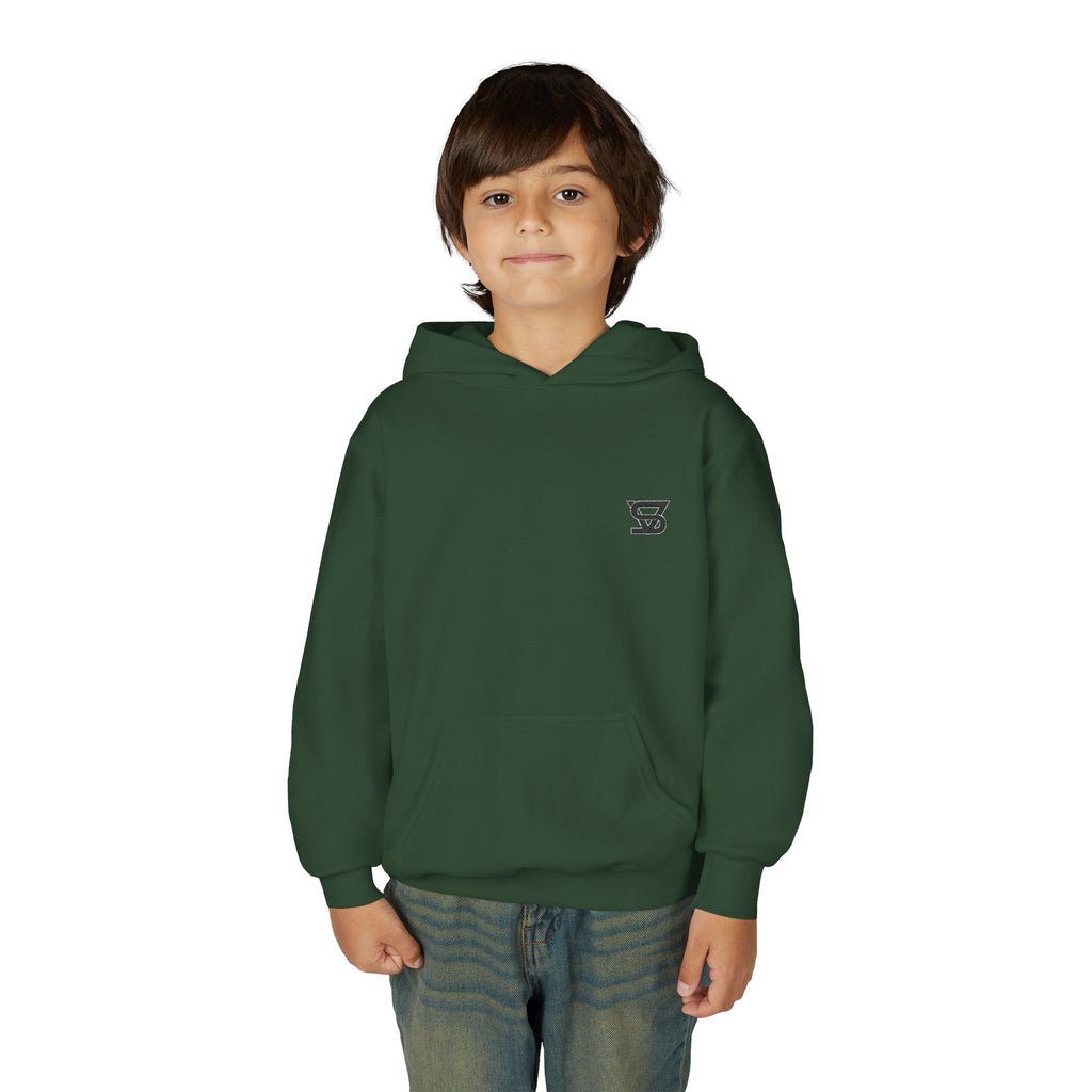 Youth Hoodie with Minimal SB Logo – Cozy Casual Sweatshirt for Kids