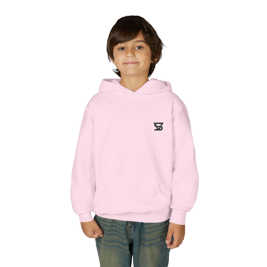 Youth Hoodie with Minimal SB Logo – Cozy Casual Sweatshirt for Kids