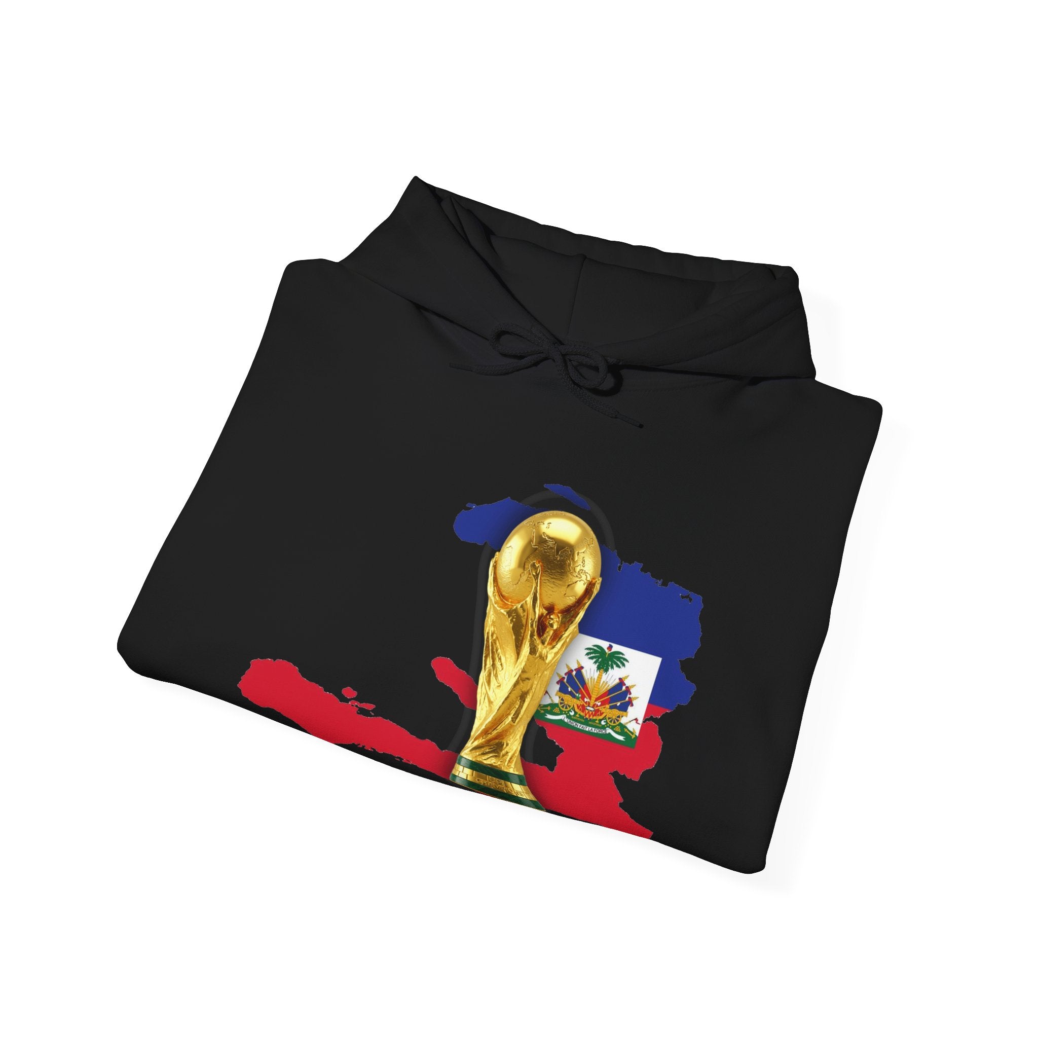 Haiti Flag World Cup Trophy Hoodie – Haitian Soccer Pride Pullover