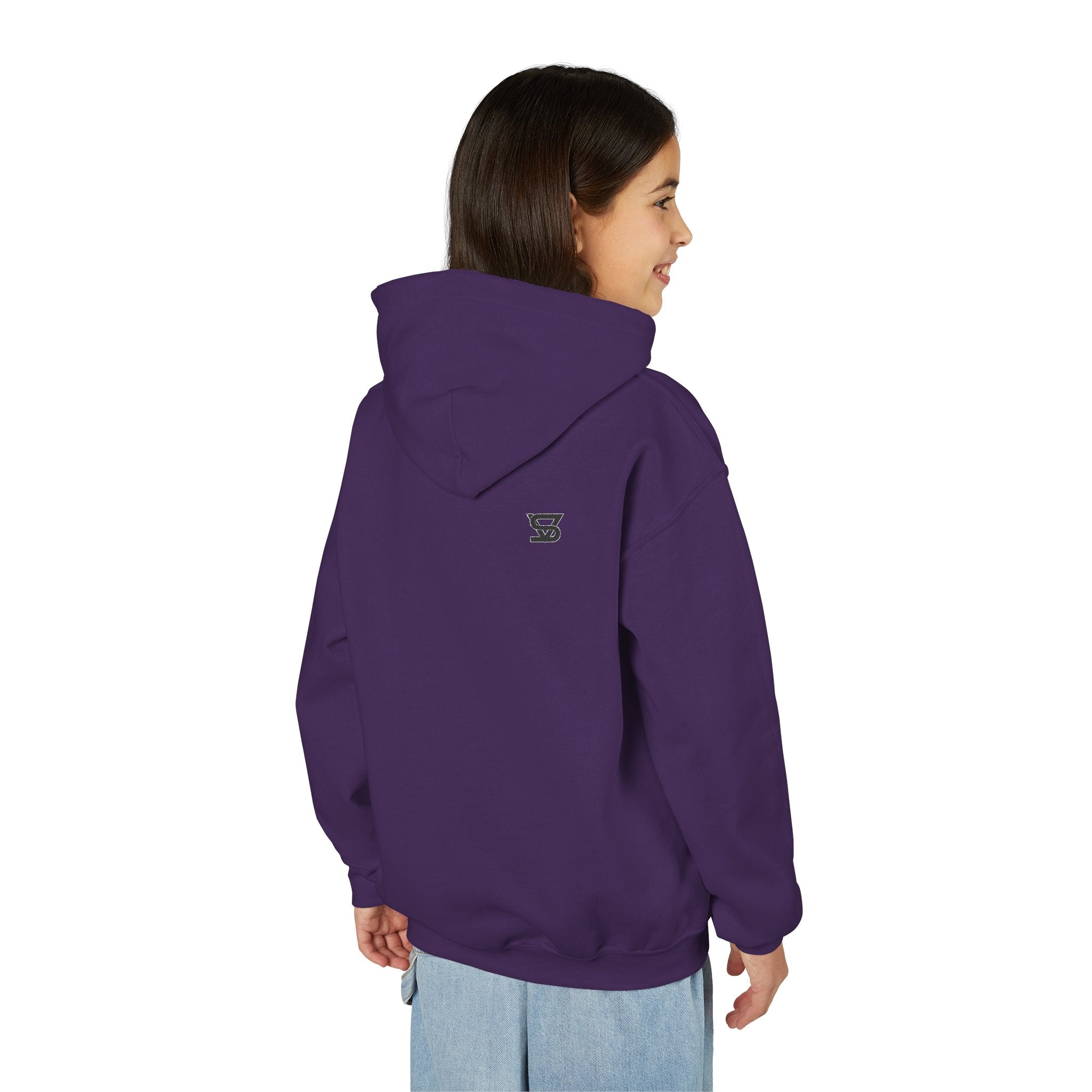 Youth Hoodie with Minimal SB Logo – Cozy Casual Sweatshirt for Kids