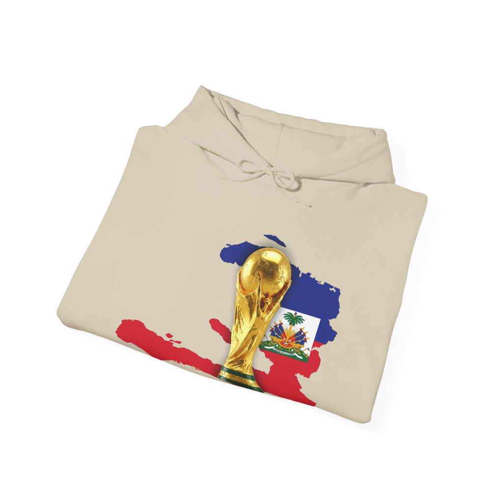 Haiti Flag World Cup Trophy Hoodie – Haitian Soccer Pride Pullover