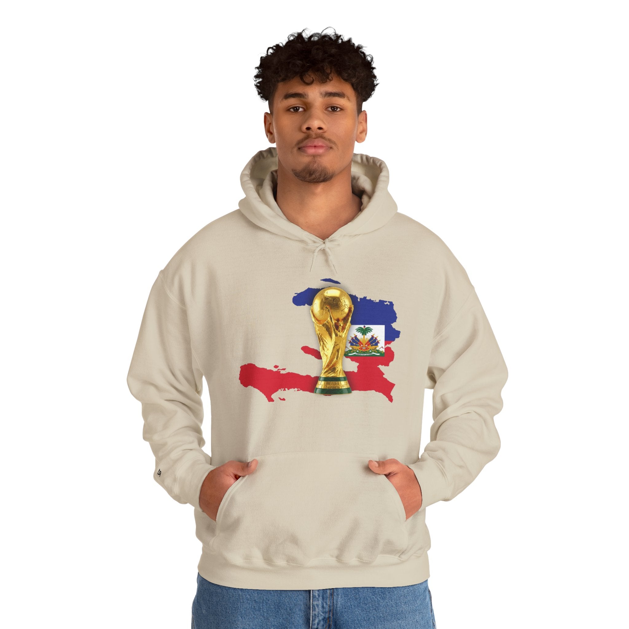 Haiti Flag World Cup Trophy Hoodie – Haitian Soccer Pride Pullover