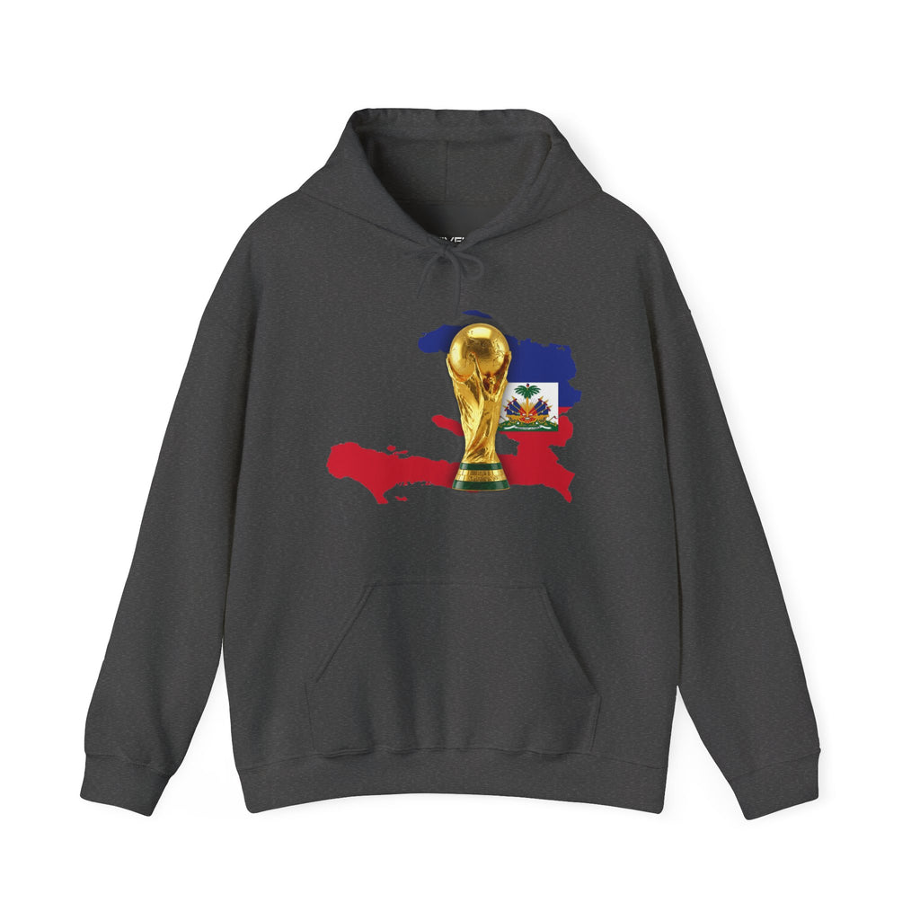 Haiti Flag World Cup Trophy Hoodie – Haitian Soccer Pride Pullover