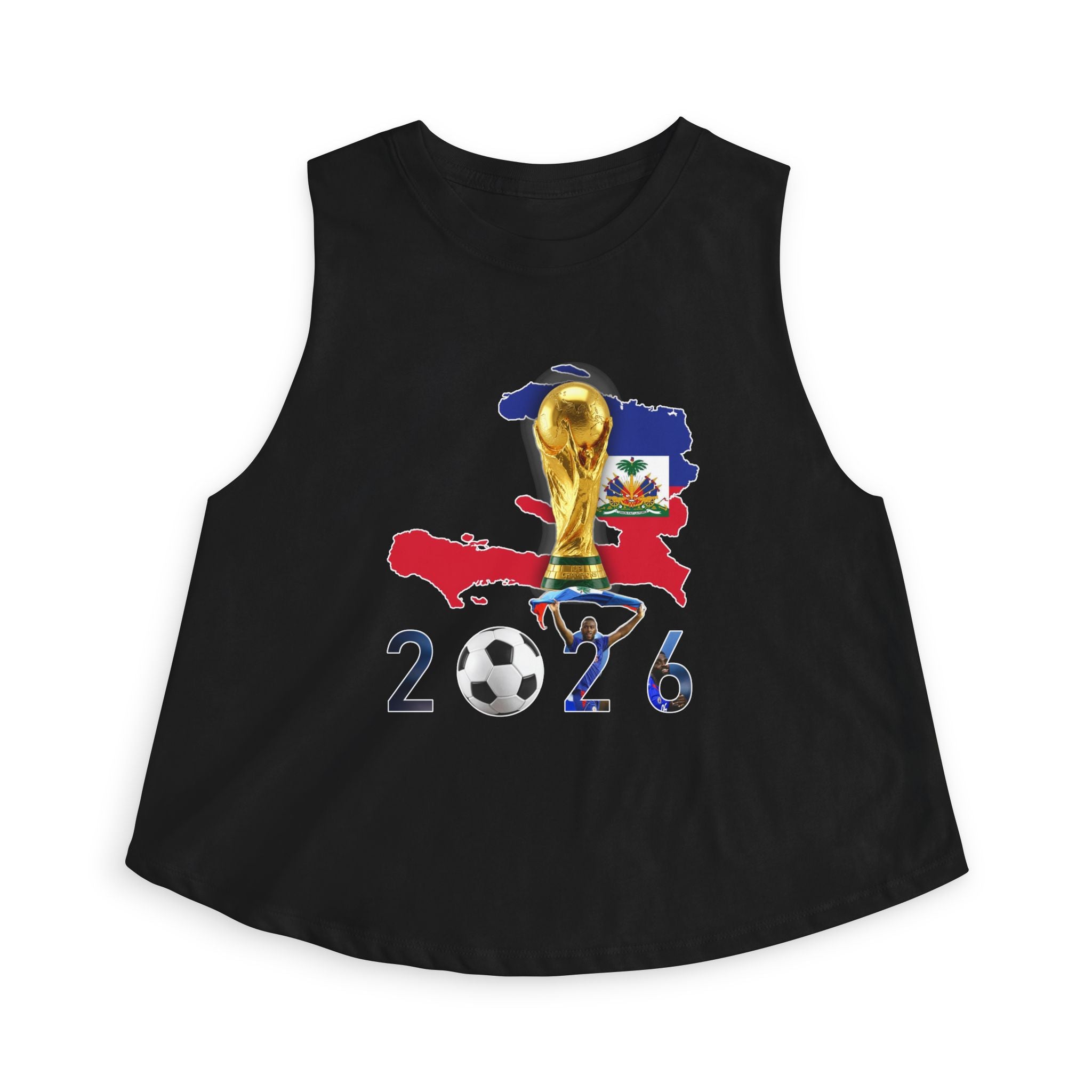 Haiti 2026 World Cup Crop Top – Soccer Trophy Graphic