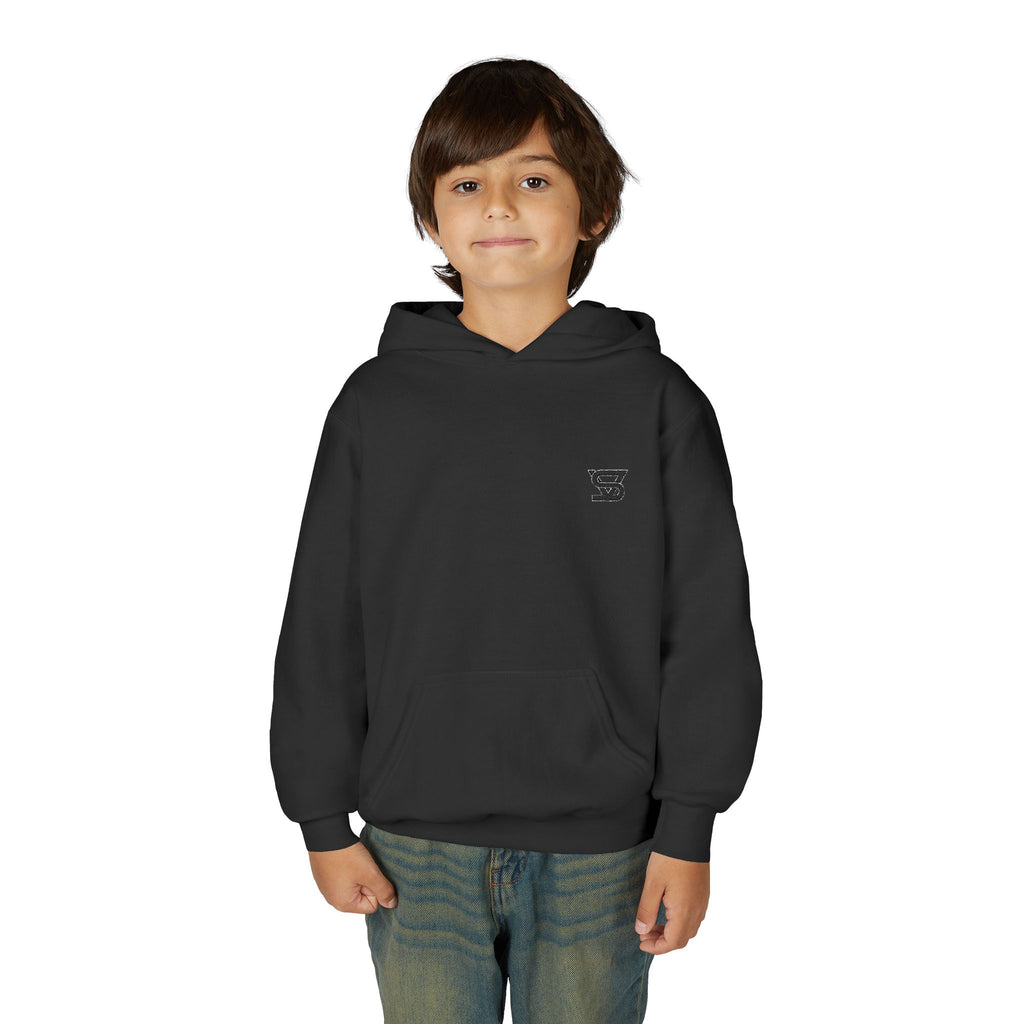 Youth Hoodie with Minimal SB Logo – Cozy Casual Sweatshirt for Kids
