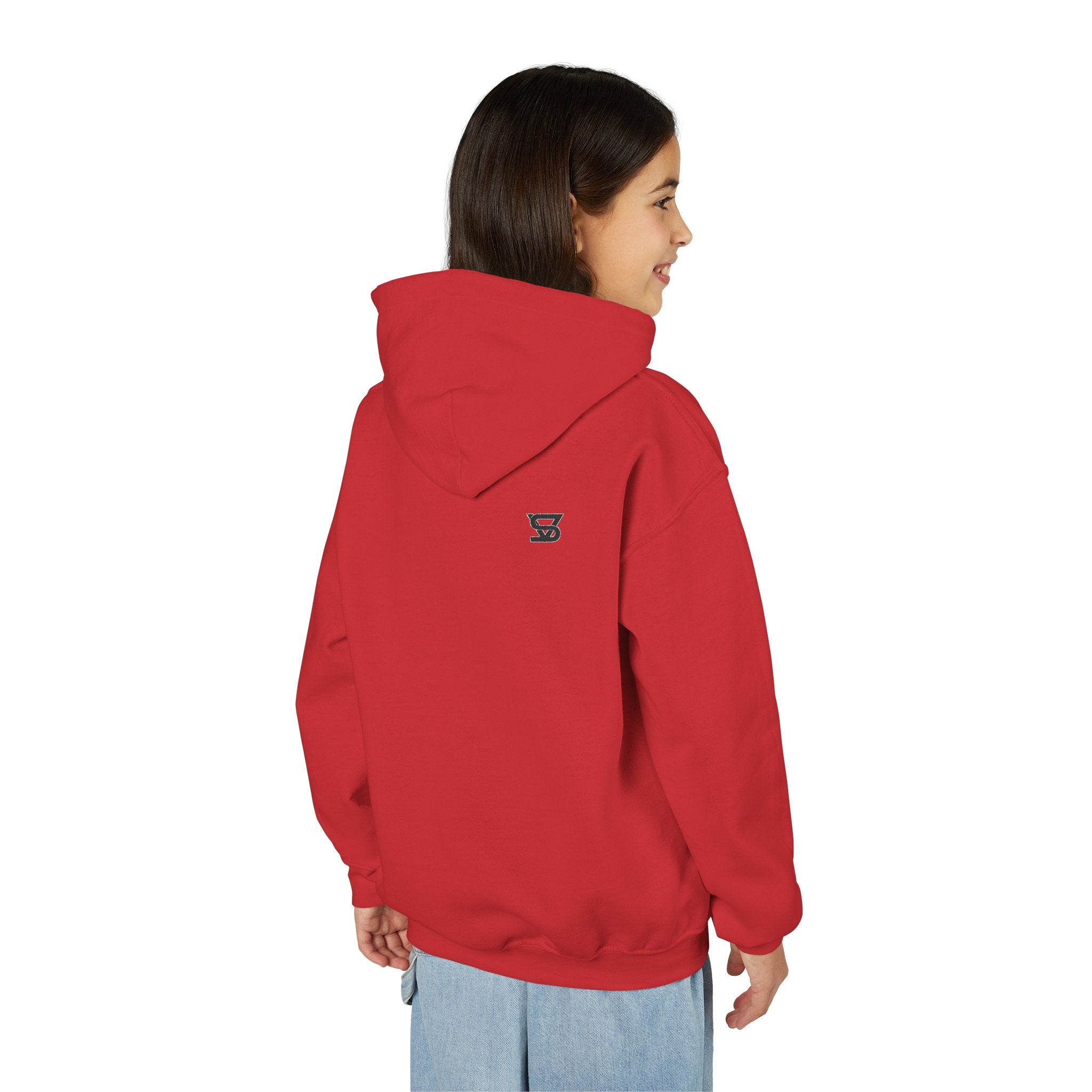 Youth Hoodie with Minimal SB Logo – Cozy Casual Sweatshirt for Kids