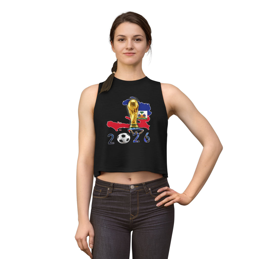 Haiti 2026 World Cup Crop Top – Soccer Trophy Graphic