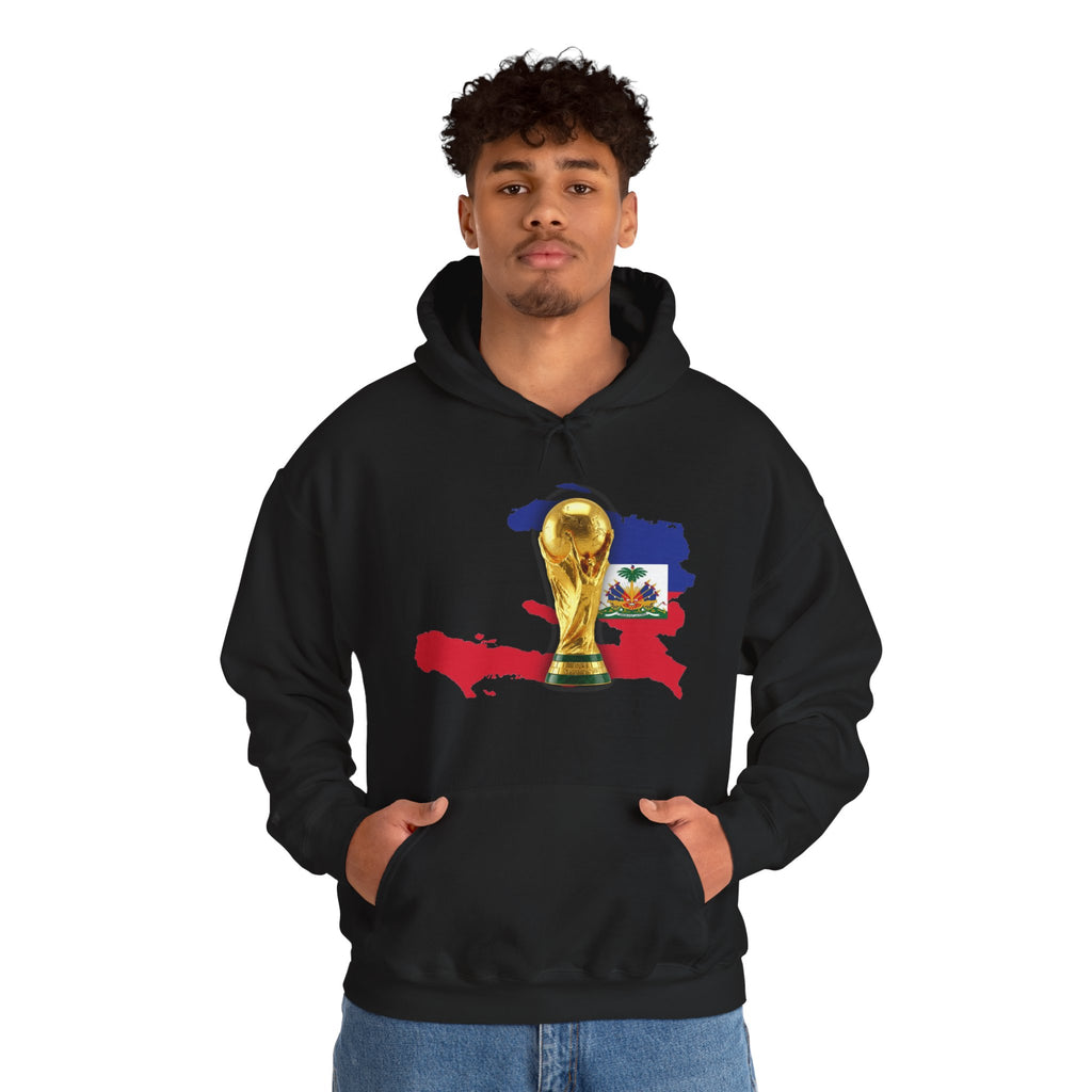 Haiti Flag World Cup Trophy Hoodie – Haitian Soccer Pride Pullover