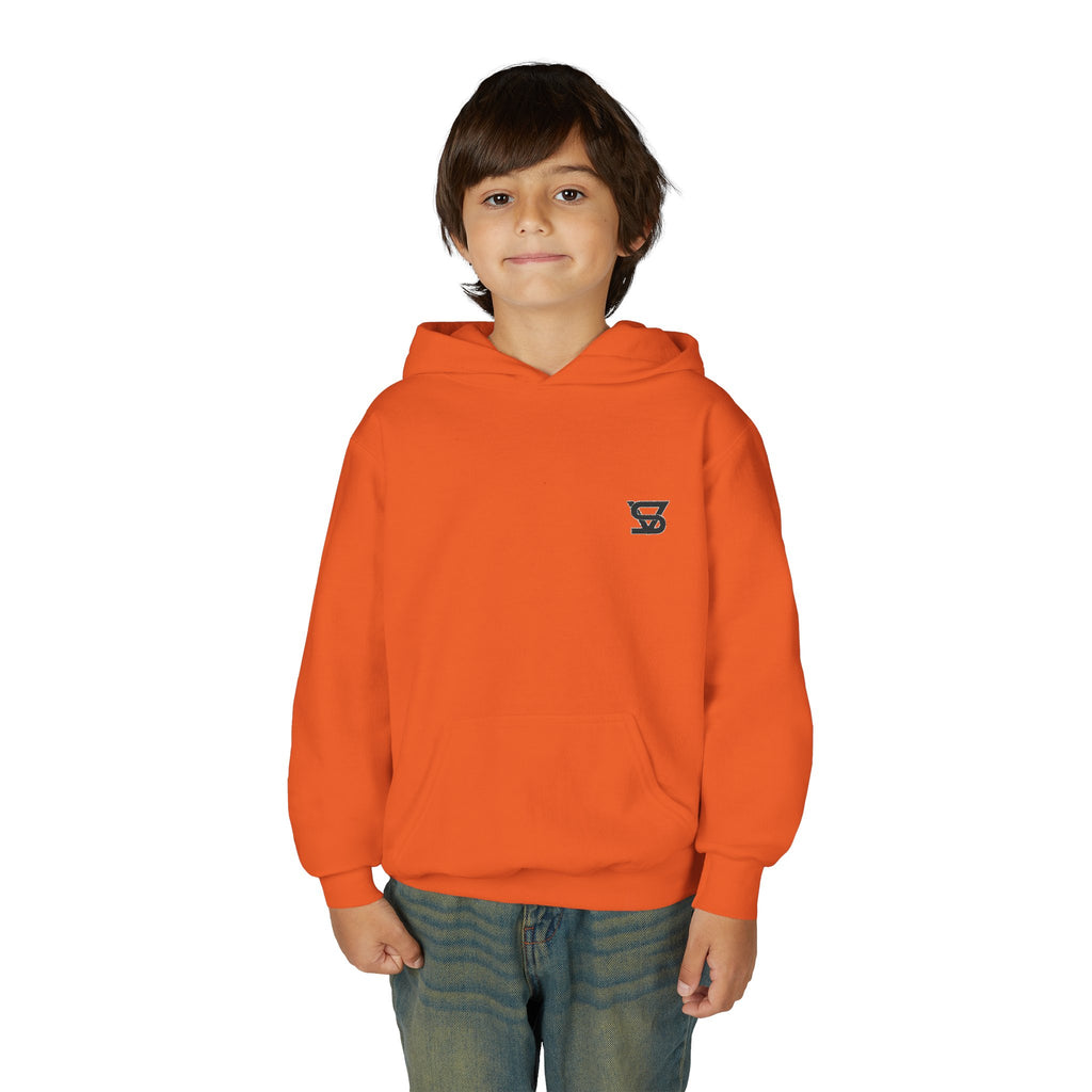 Youth Hoodie with Minimal SB Logo – Cozy Casual Sweatshirt for Kids