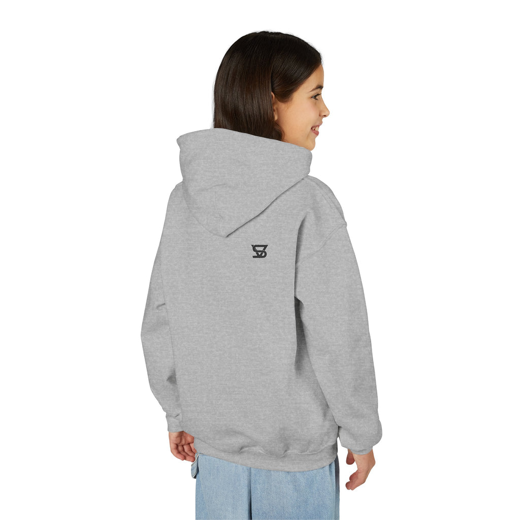 Youth Hoodie with Minimal SB Logo – Cozy Casual Sweatshirt for Kids