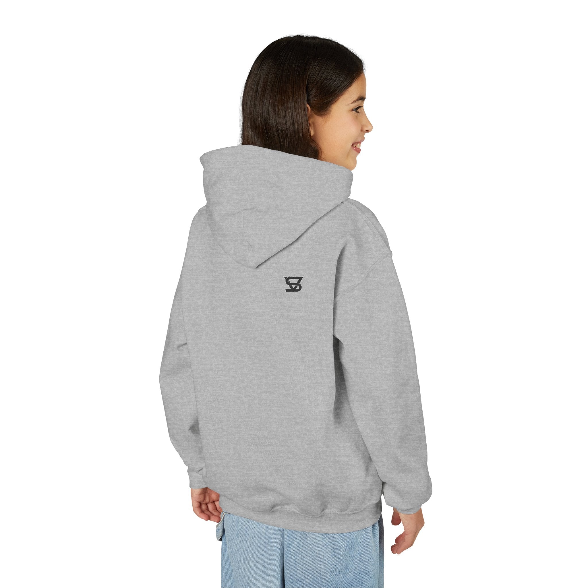 Youth Hoodie with Minimal SB Logo – Cozy Casual Sweatshirt for Kids