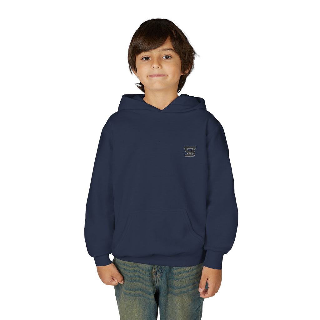 Youth Hoodie with Minimal SB Logo – Cozy Casual Sweatshirt for Kids