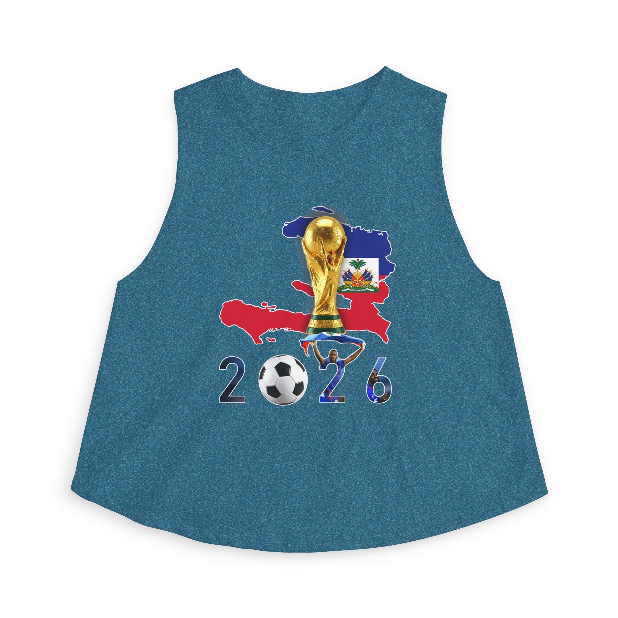 Haiti 2026 World Cup Crop Top – Soccer Trophy Graphic