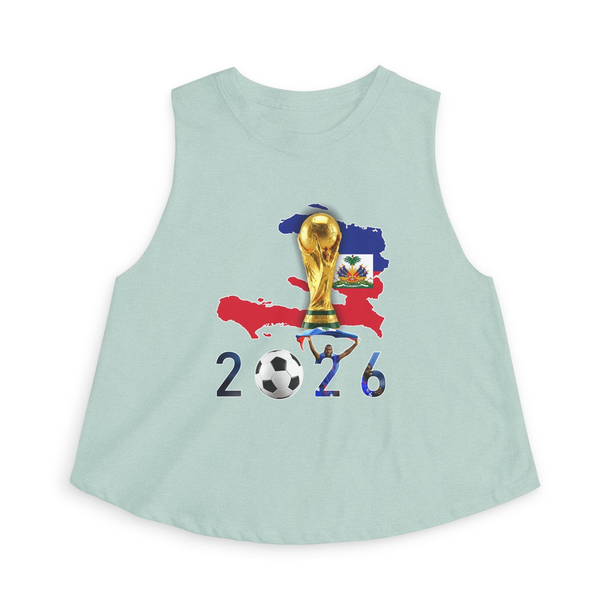 Haiti 2026 World Cup Crop Top – Soccer Trophy Graphic