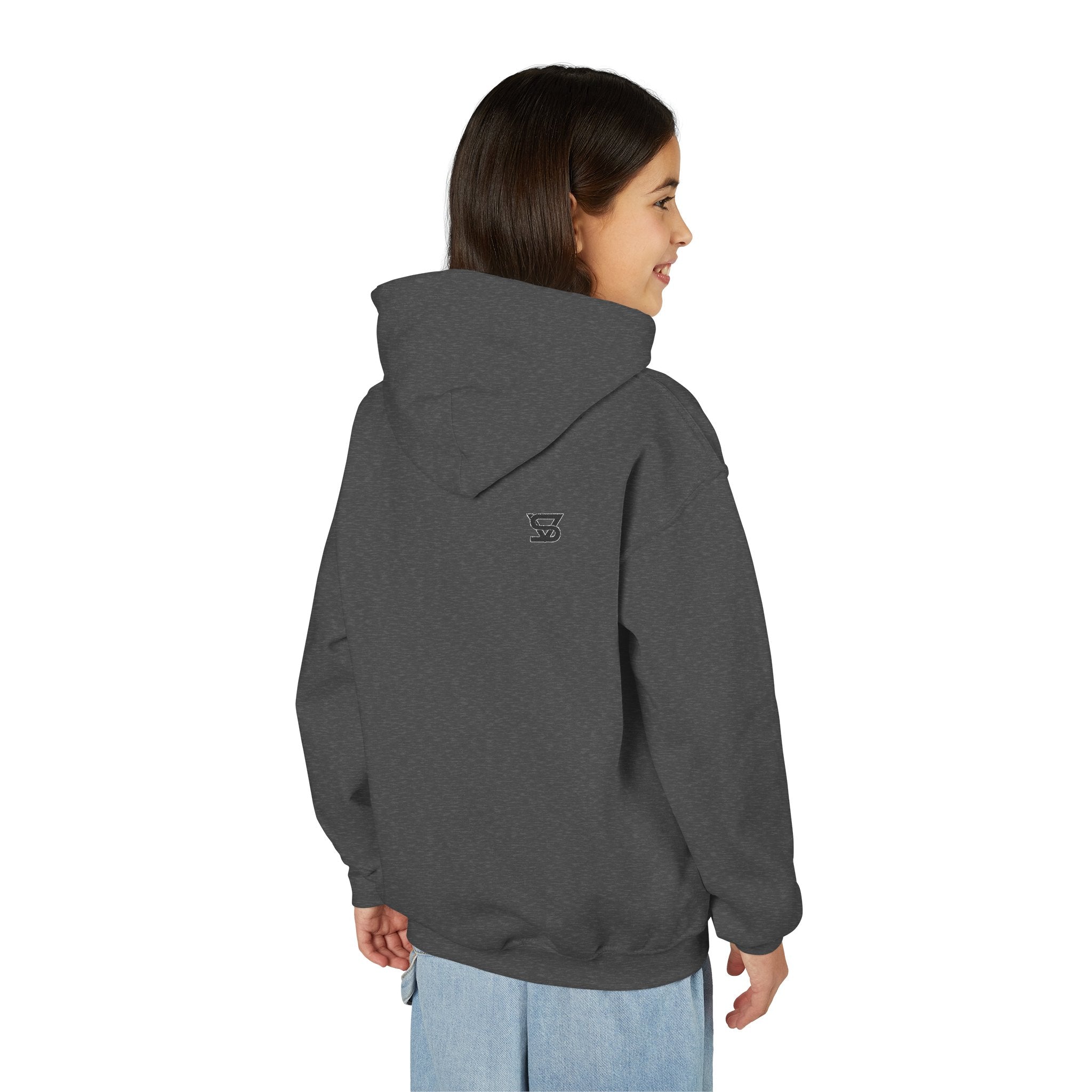 Youth Hoodie with Minimal SB Logo – Cozy Casual Sweatshirt for Kids
