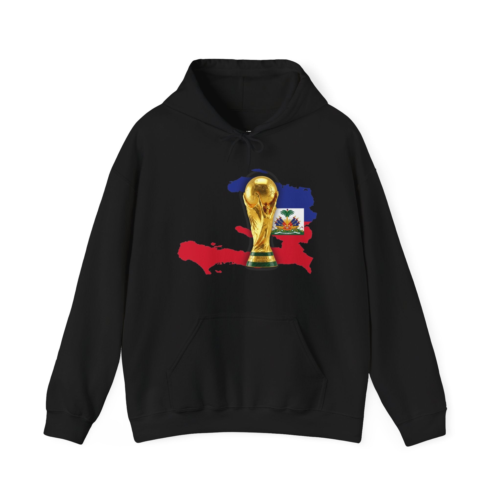 Haiti Flag World Cup Trophy Hoodie – Haitian Soccer Pride Pullover