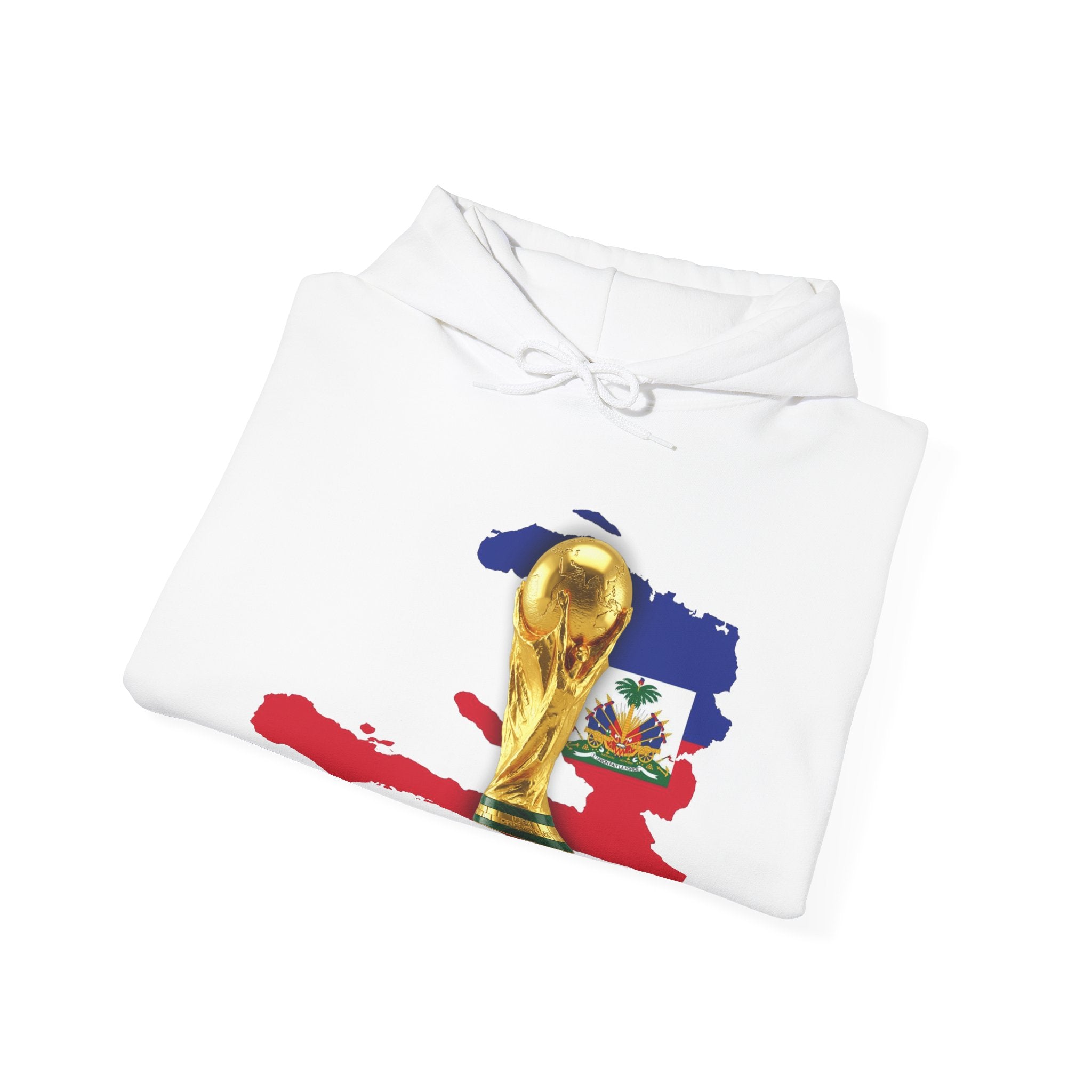 Haiti Flag World Cup Trophy Hoodie – Haitian Soccer Pride Pullover