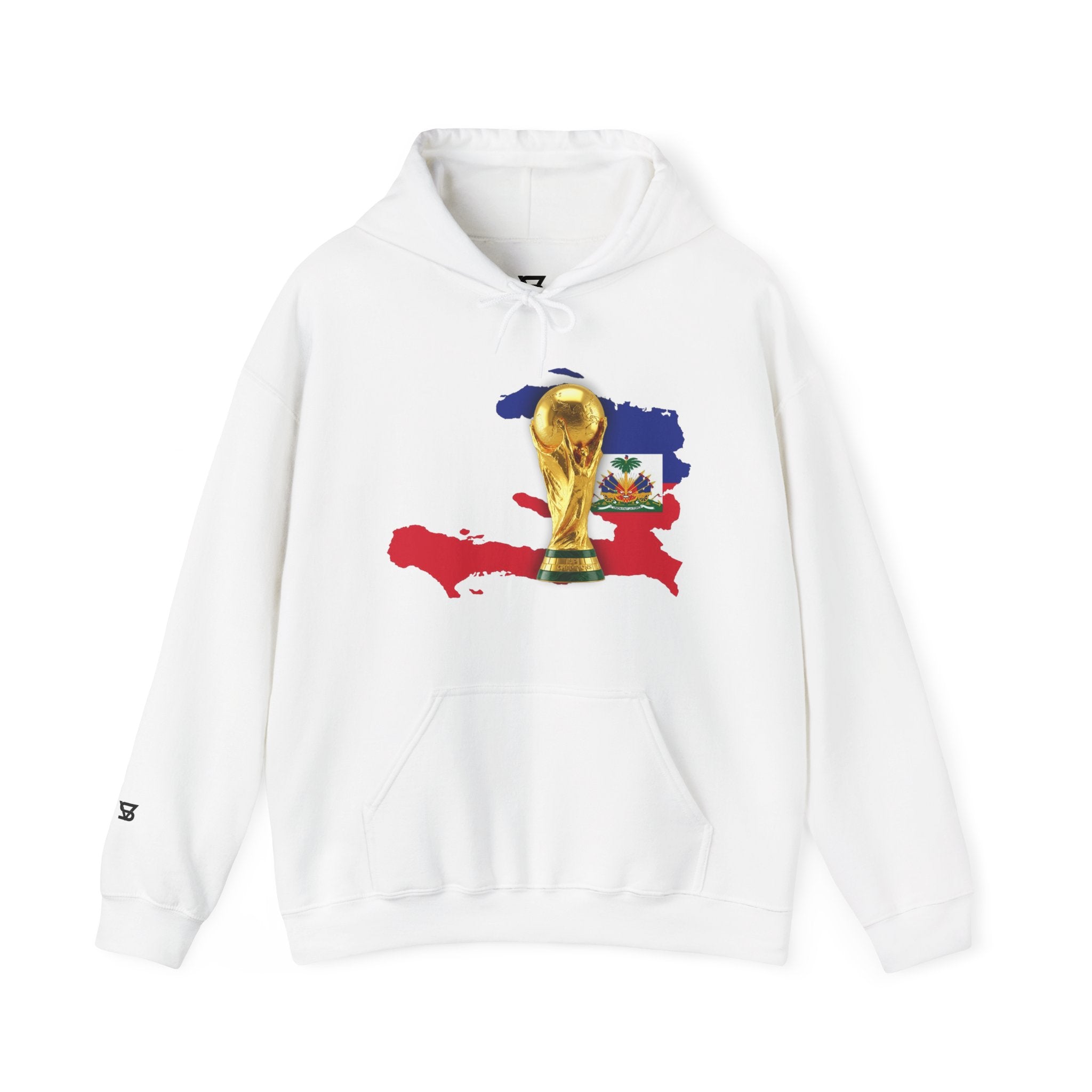 Haiti Flag World Cup Trophy Hoodie – Haitian Soccer Pride Pullover