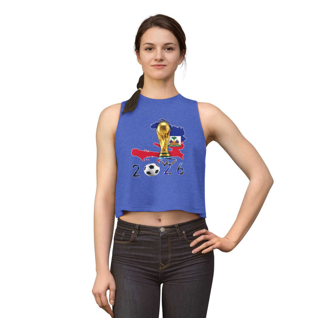 Haiti 2026 World Cup Crop Top – Soccer Trophy Graphic