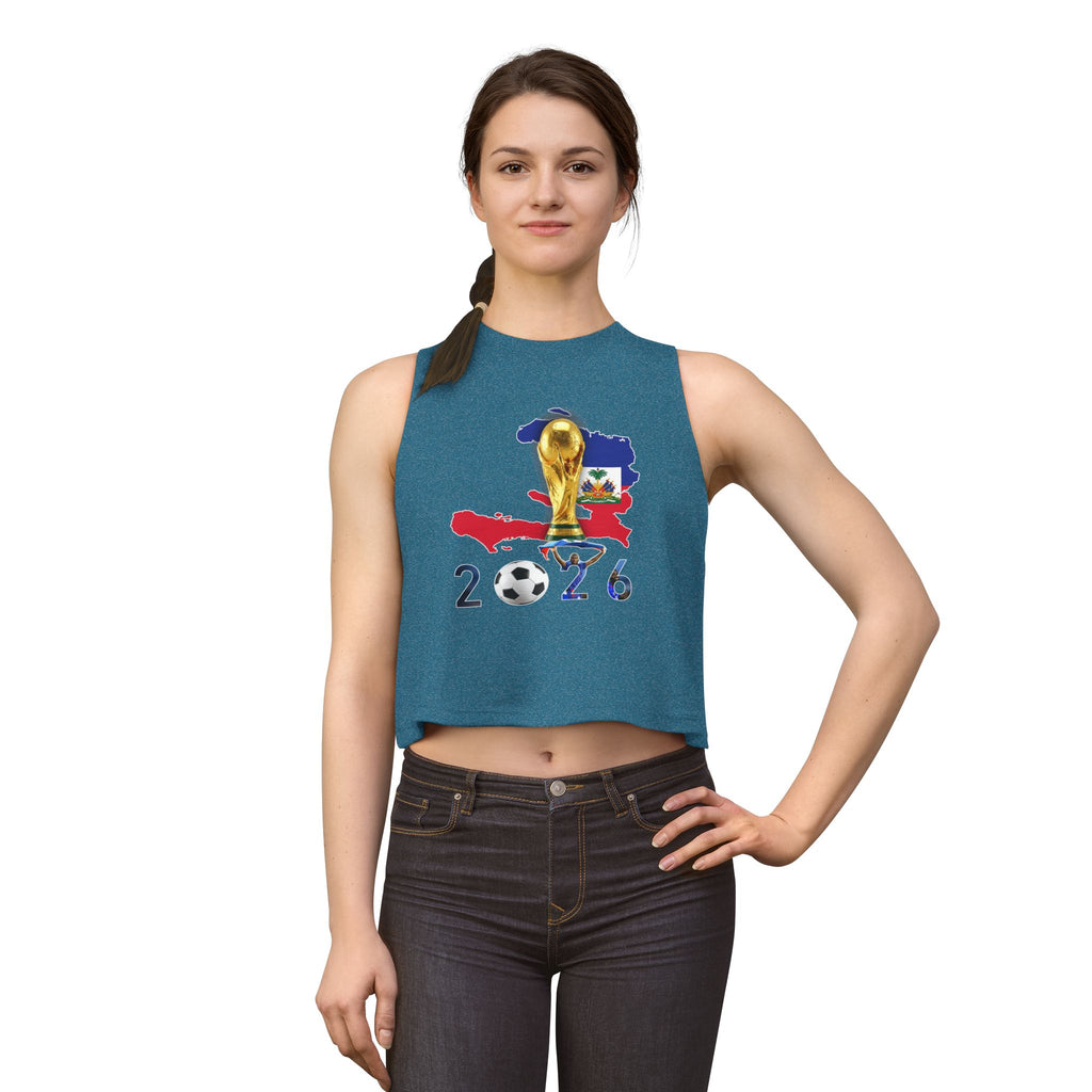 Haiti 2026 World Cup Crop Top – Soccer Trophy Graphic