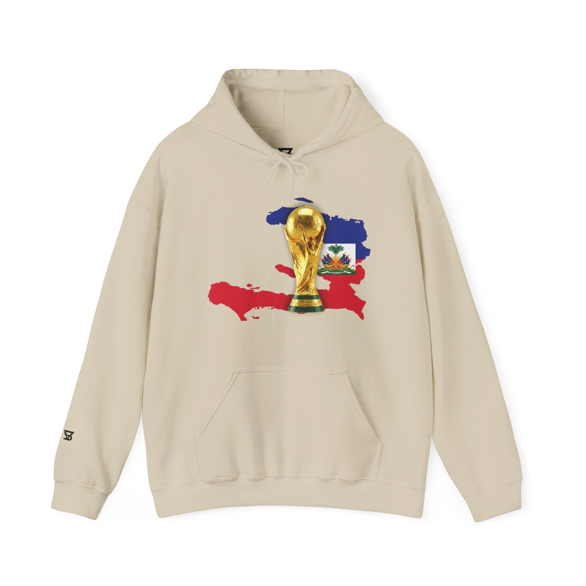 Haiti Flag World Cup Trophy Hoodie – Haitian Soccer Pride Pullover