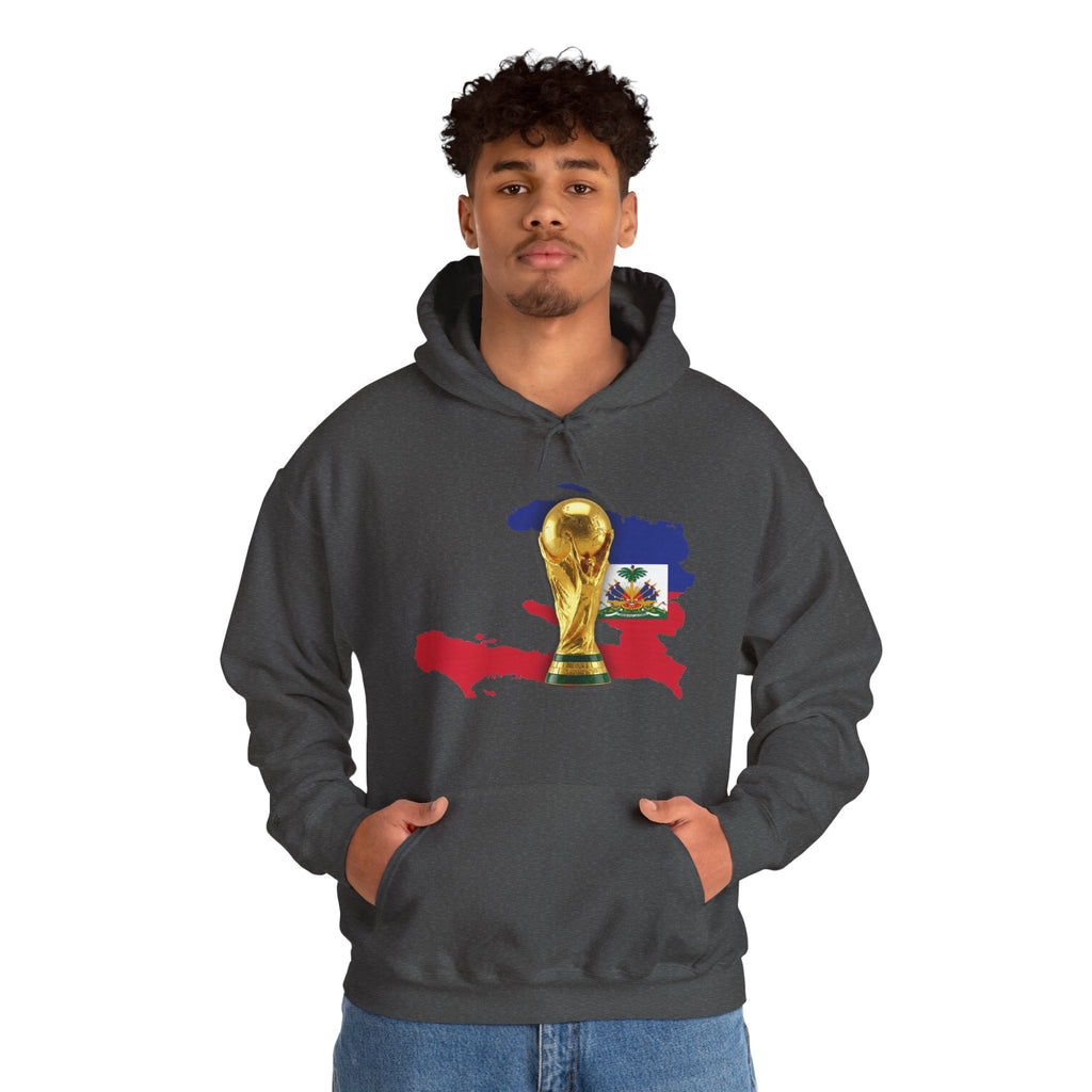 Haiti Flag World Cup Trophy Hoodie – Haitian Soccer Pride Pullover