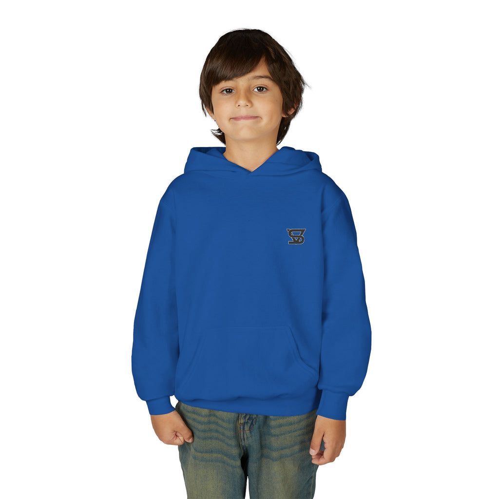 Youth Hoodie with Minimal SB Logo – Cozy Casual Sweatshirt for Kids