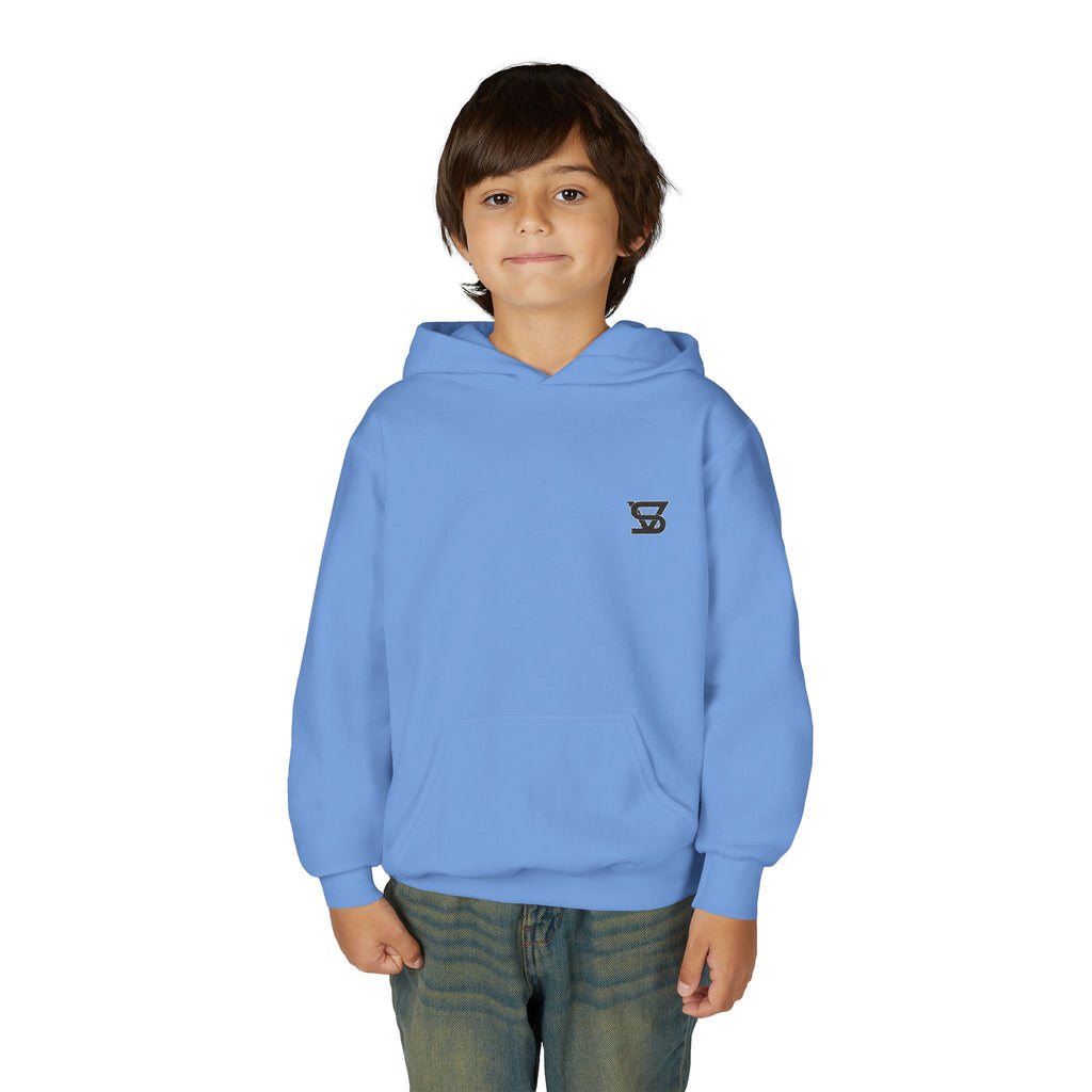 Youth Hoodie with Minimal SB Logo – Cozy Casual Sweatshirt for Kids