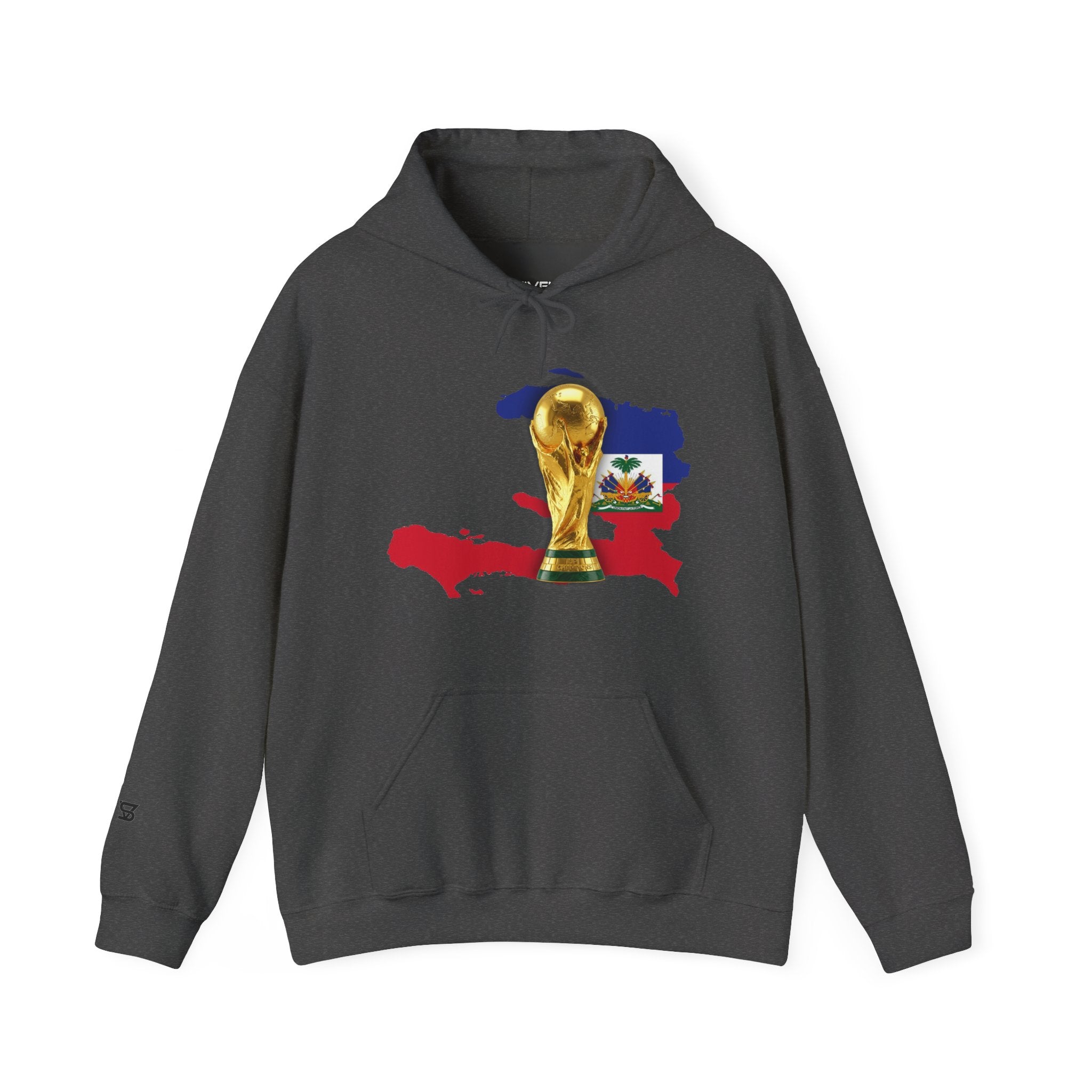 Haiti Flag World Cup Trophy Hoodie – Haitian Soccer Pride Pullover