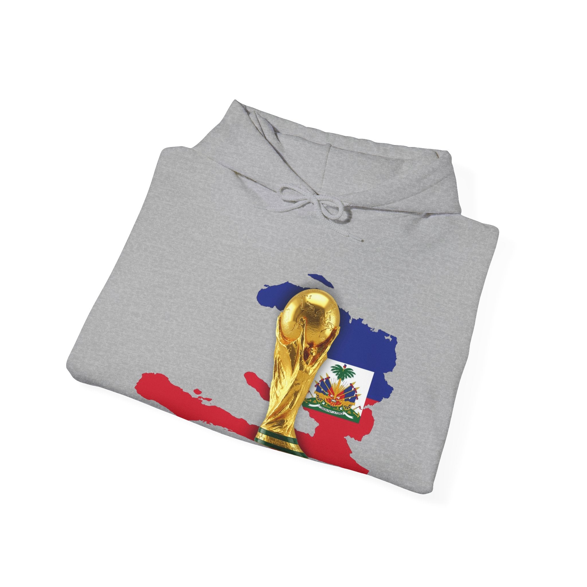 Haiti Flag World Cup Trophy Hoodie – Haitian Soccer Pride Pullover